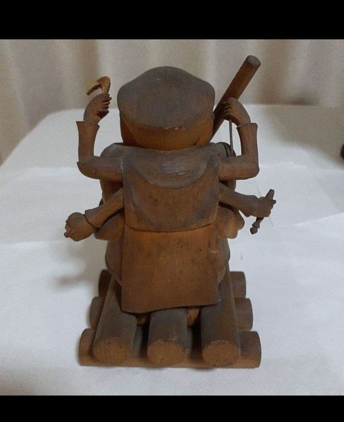 開運出世【三面大黒天像】現世利益　仏像　神像　厨子