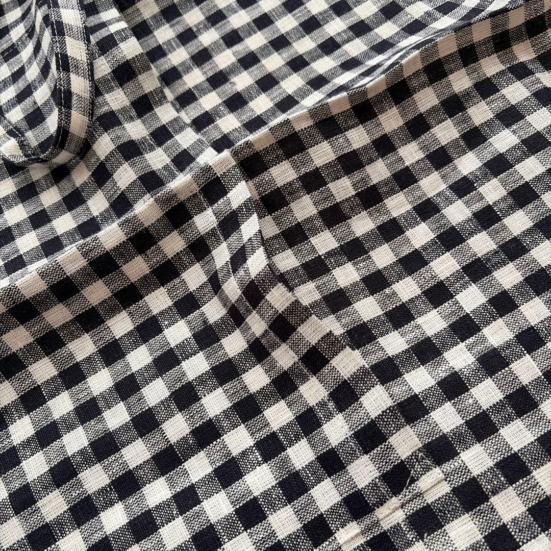 新品未使用　fog linen work リネンチェックフルエプロン