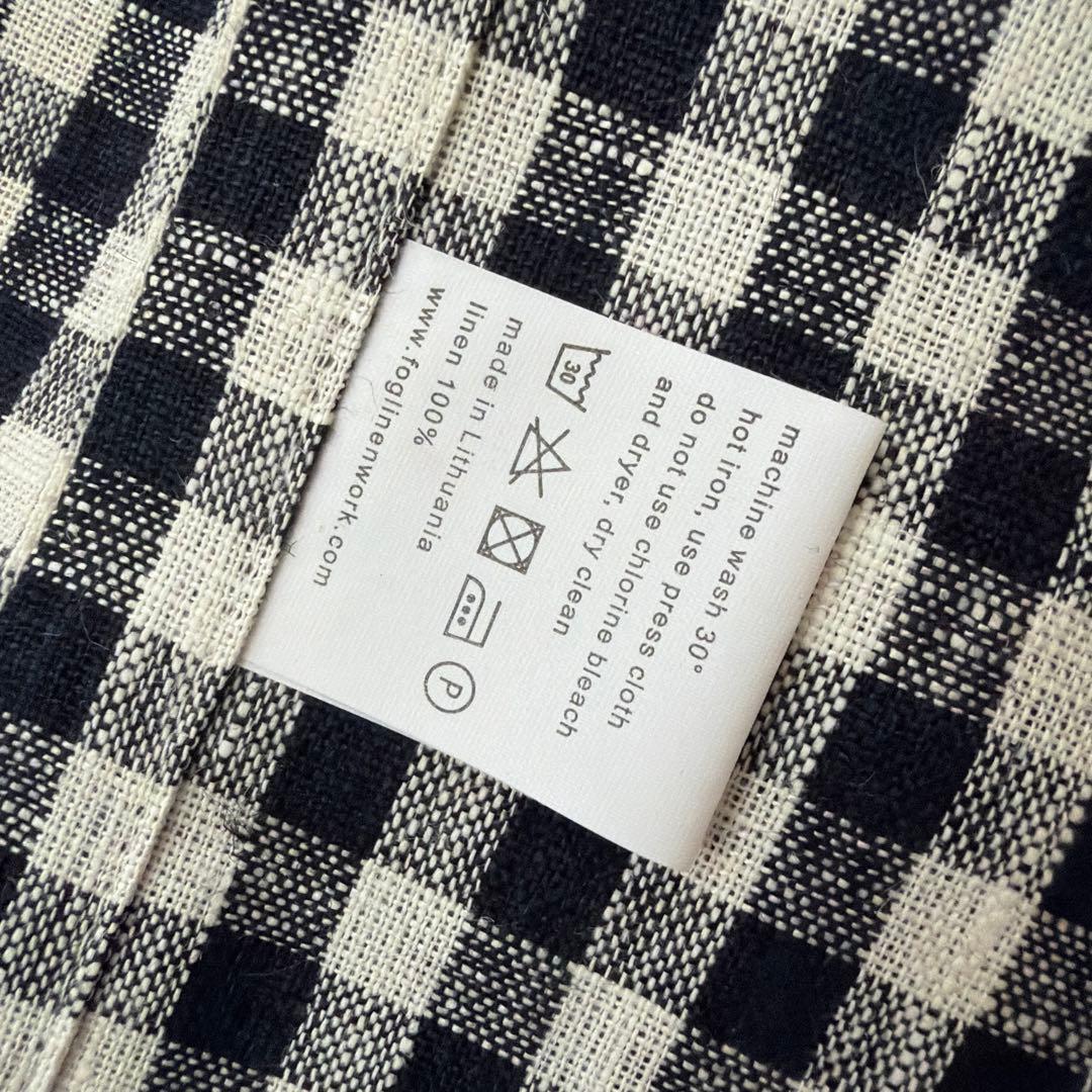 新品未使用　fog linen work リネンチェックフルエプロン