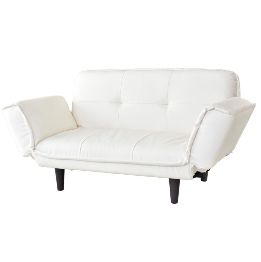 ソファー レザー 白色