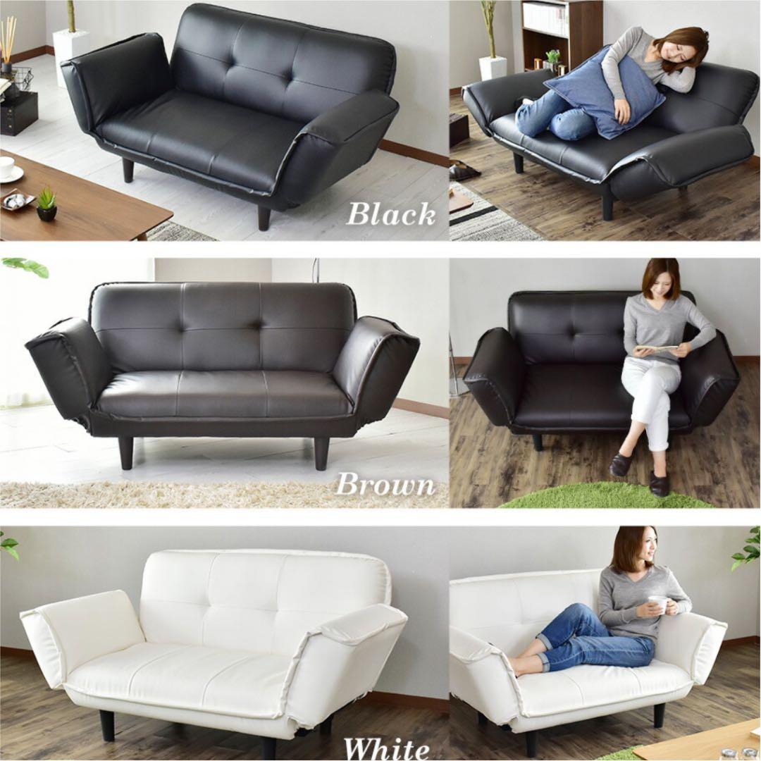 ソファー レザー 白色