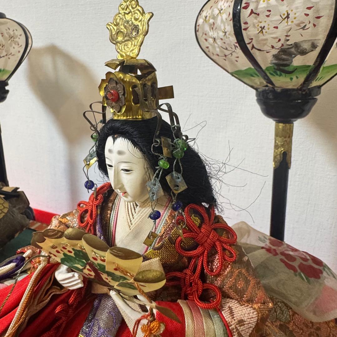 昭和初期の雛人形セット 2段