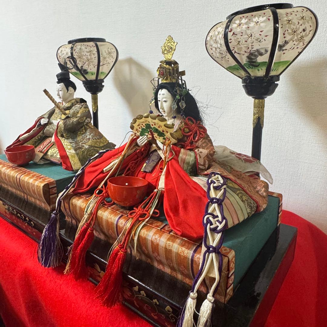 昭和初期の雛人形セット 2段