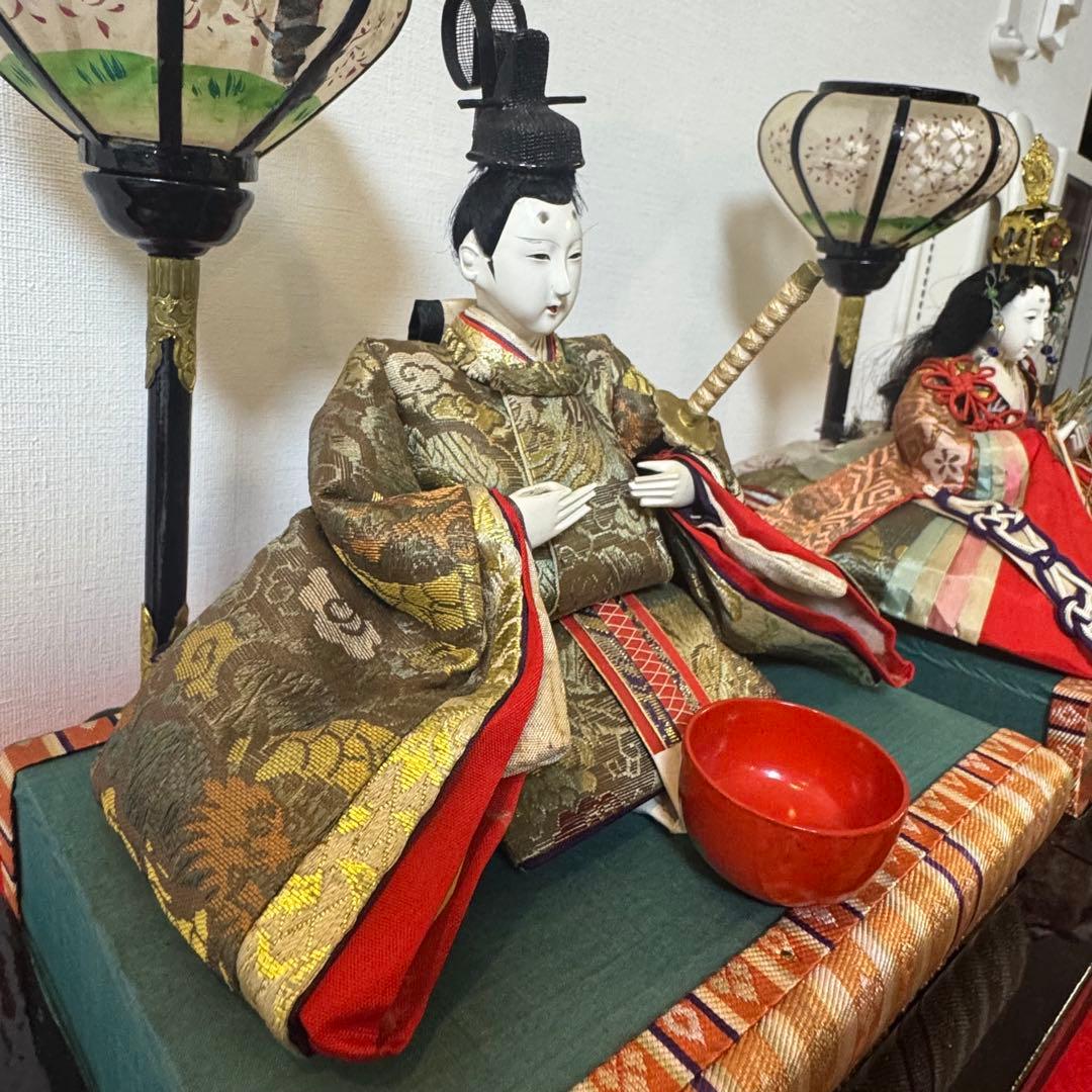 昭和初期の雛人形セット 2段