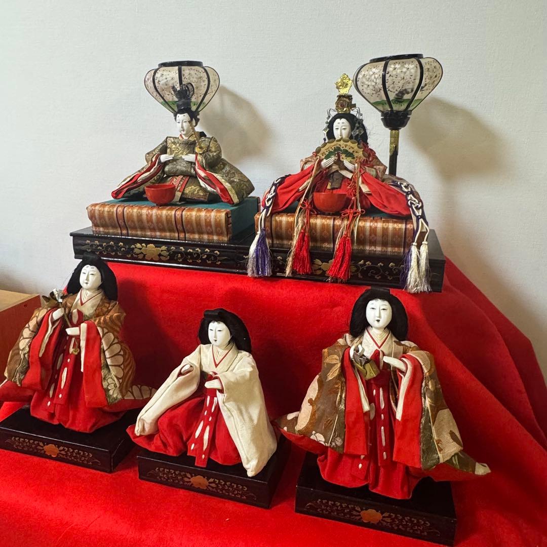 昭和初期の雛人形セット 2段