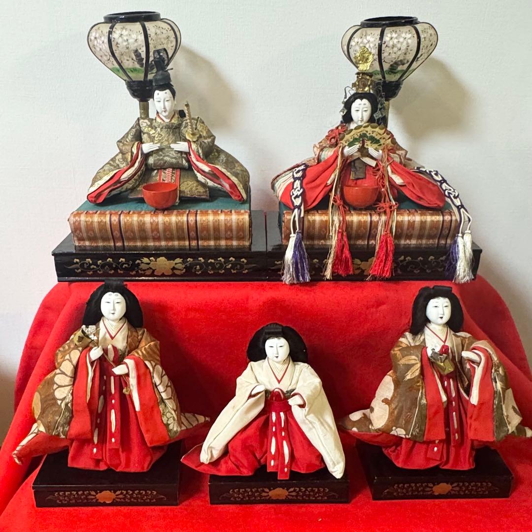 昭和初期の雛人形セット 2段