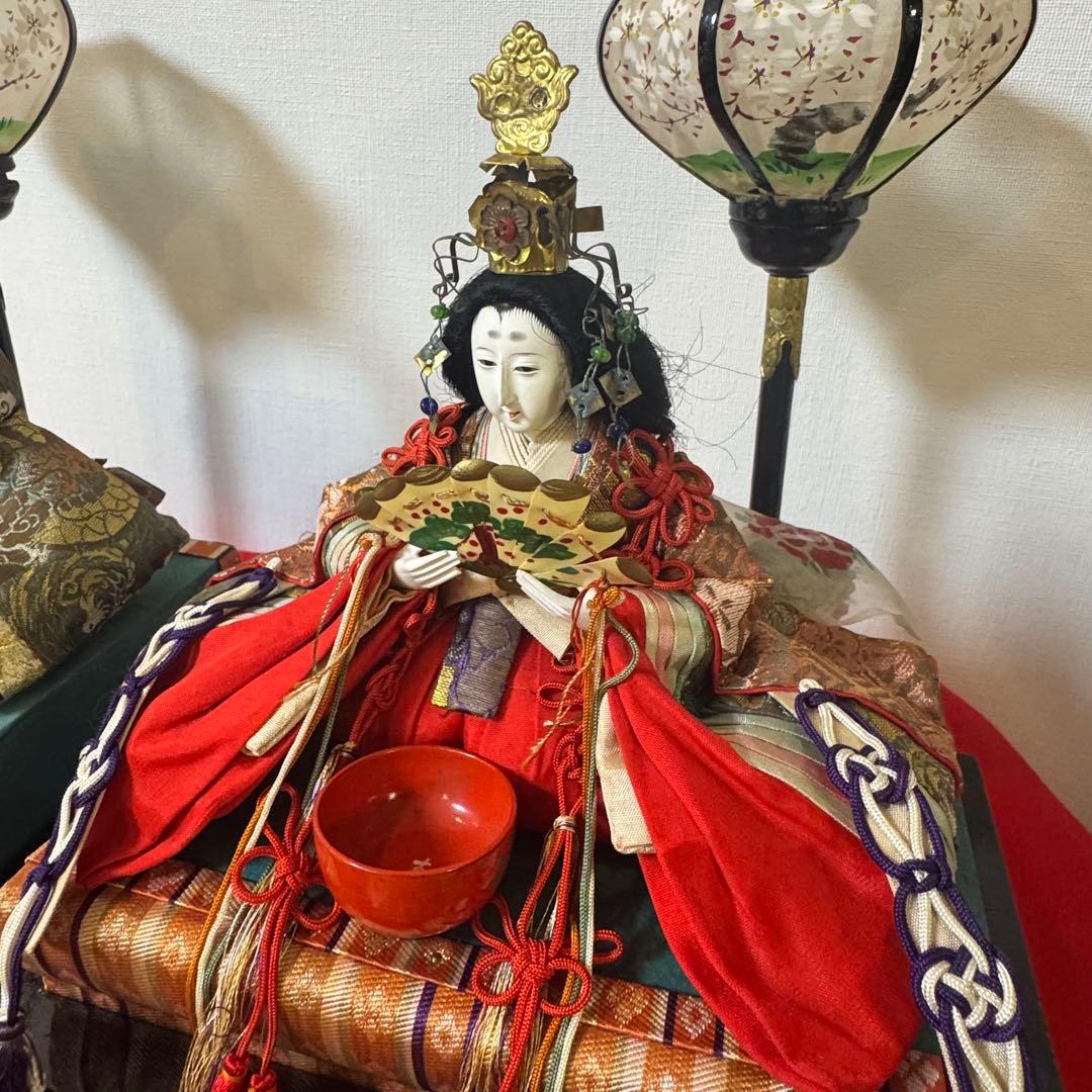 昭和初期の雛人形セット 2段