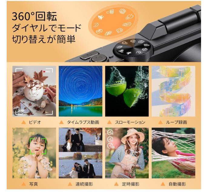 【新品】5K録画 デジタルカメラ スマホに送れる デジカメ 7500万画素