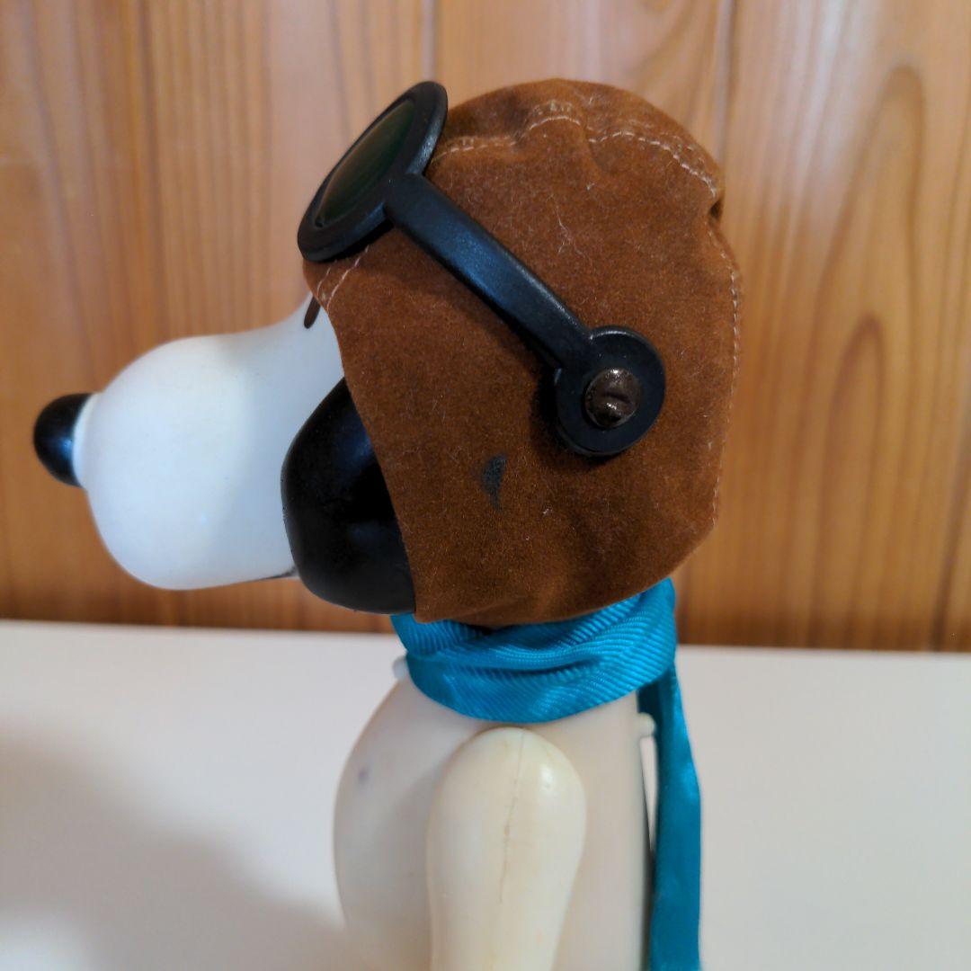スヌーピー フライングエース フィギュア 人形 レトロ ソフビ SNOOPY