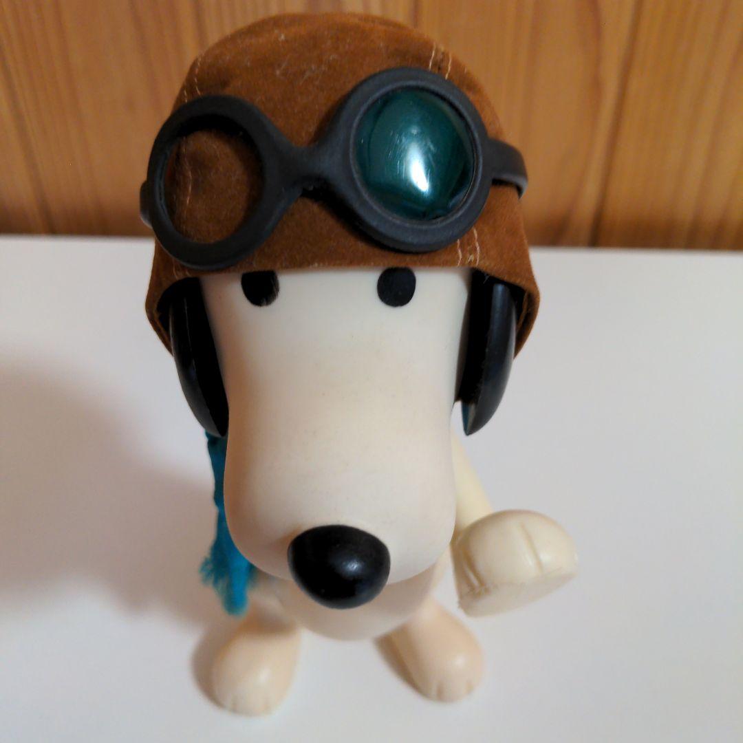 スヌーピー フライングエース フィギュア 人形 レトロ ソフビ SNOOPY