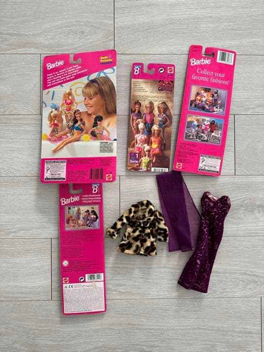 90年代バービー洋服セット　ヴィンテージ barbieドレス水着　ランジェリー