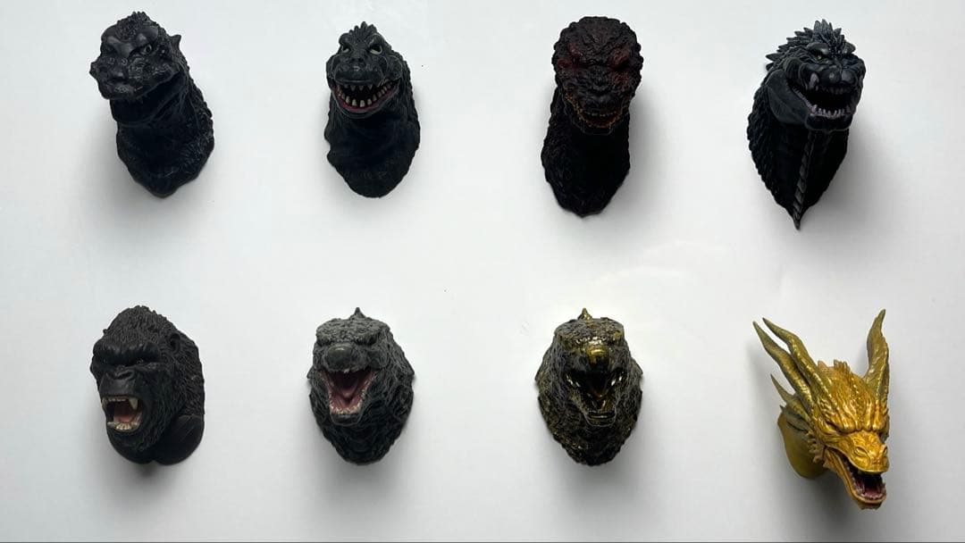 一番くじ　ゴジラVSコング　F賞　モンスターヘッドマグネット　全8種　箱付き
