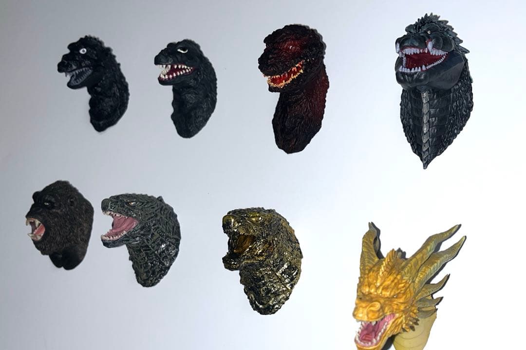 一番くじ　ゴジラVSコング　F賞　モンスターヘッドマグネット　全8種　箱付き