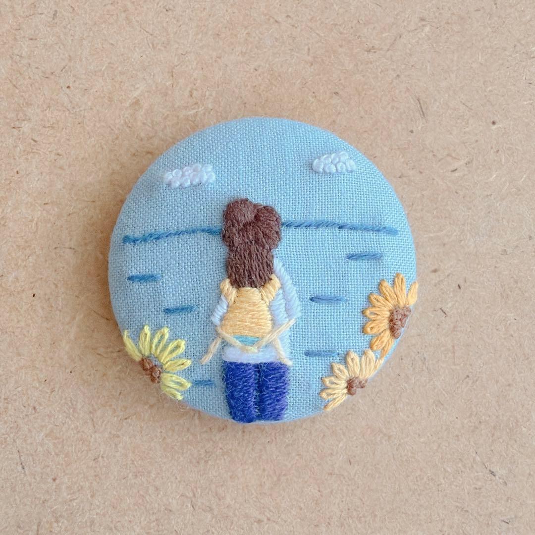 福ちゃん様オーダーページ　ハンドメイド　刺繍　くるみボタン