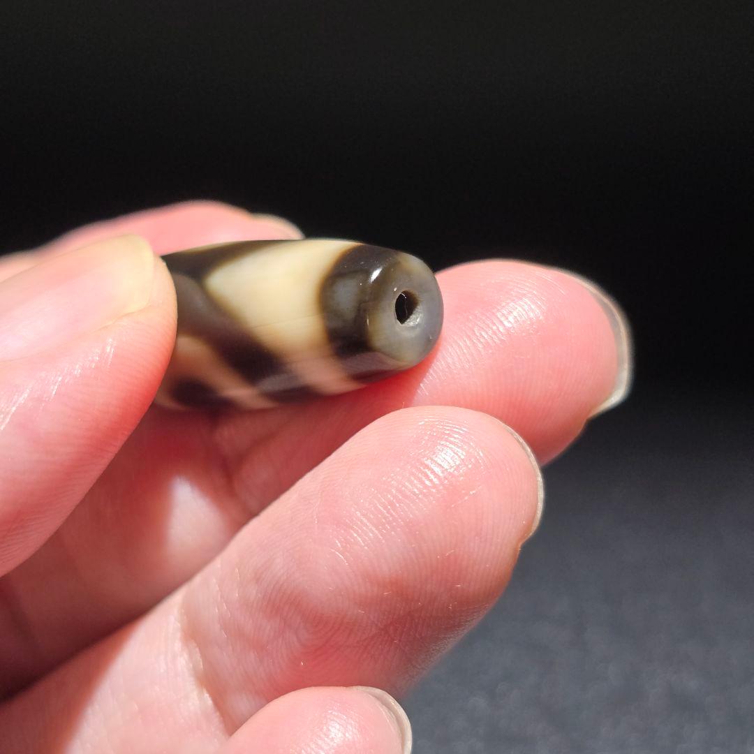 1 老礦天珠　二眼天珠　天珠　天然石　風水　御守り　ブレスレット　ネックレス