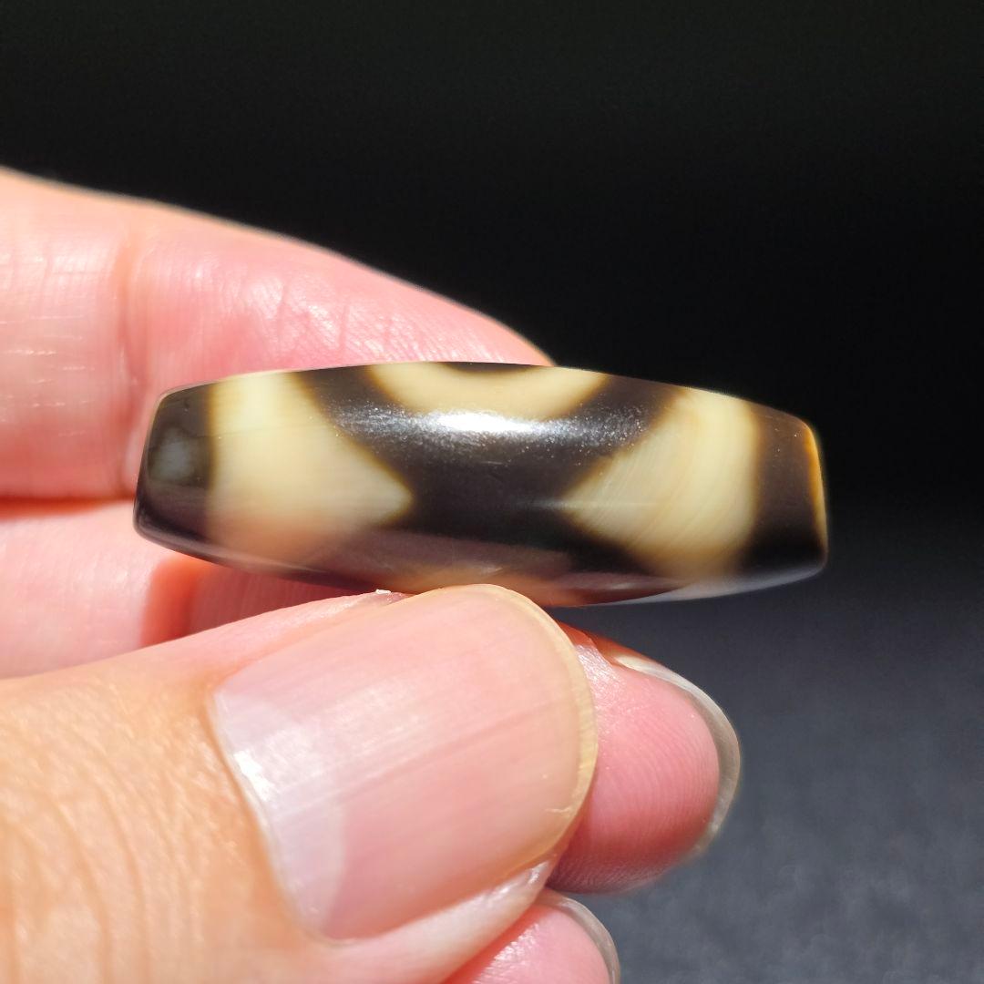 1 老礦天珠　二眼天珠　天珠　天然石　風水　御守り　ブレスレット　ネックレス