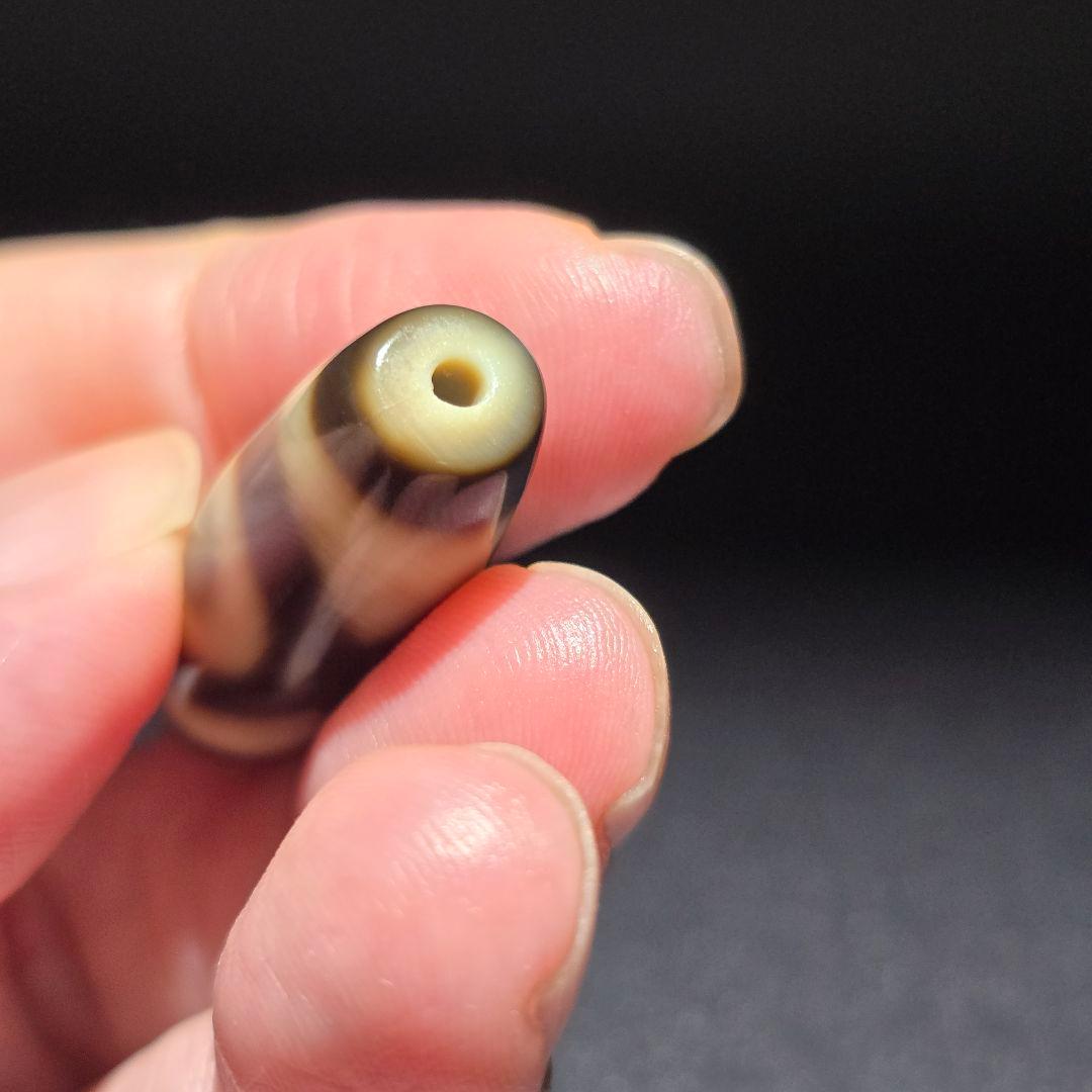 1 老礦天珠　二眼天珠　天珠　天然石　風水　御守り　ブレスレット　ネックレス
