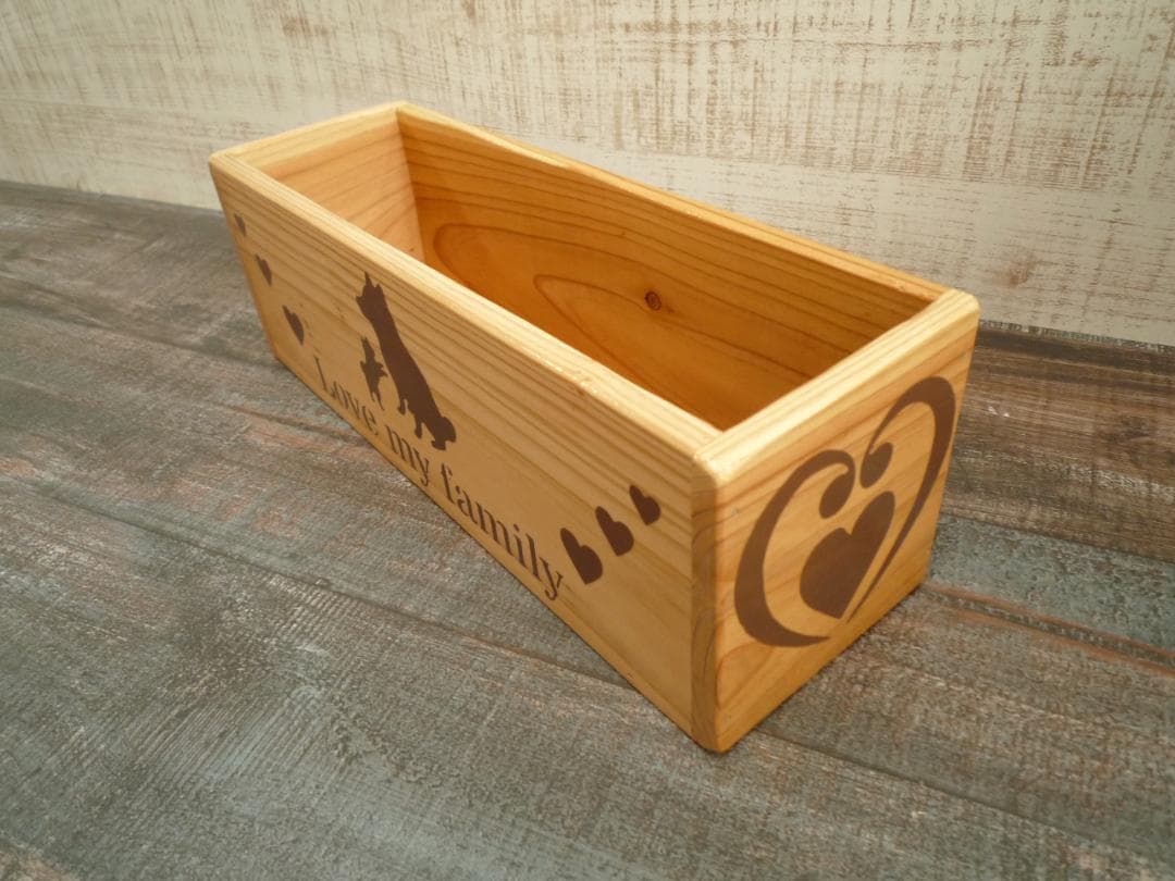 192--⭐販売済品❤️デザインサンプル⭐柴犬柄⭐棚BOX付3段ラック❤️