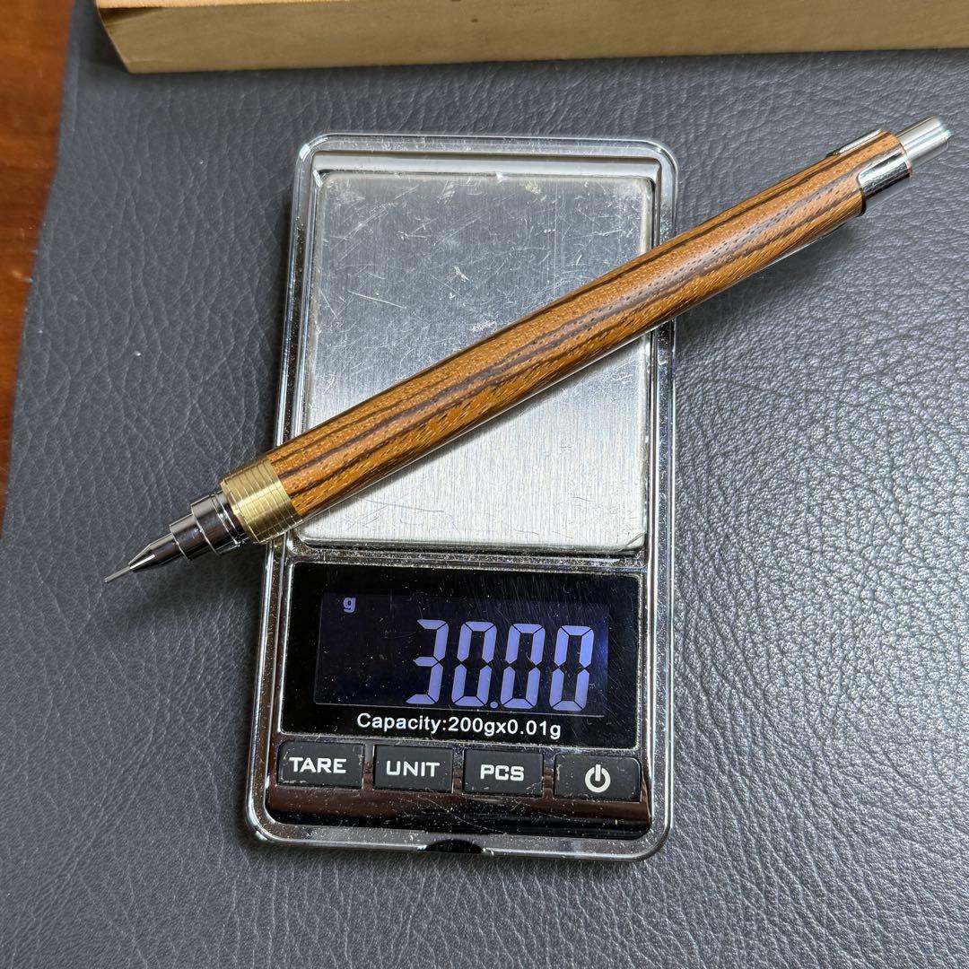 198ゼブラウッド　木製シャーペン　超低重心　溝付き　真鍮