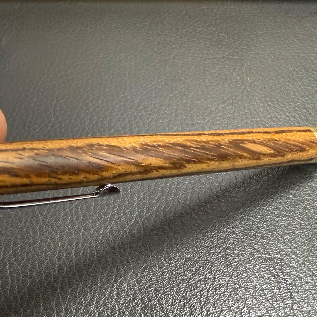 198ゼブラウッド　木製シャーペン　超低重心　溝付き　真鍮