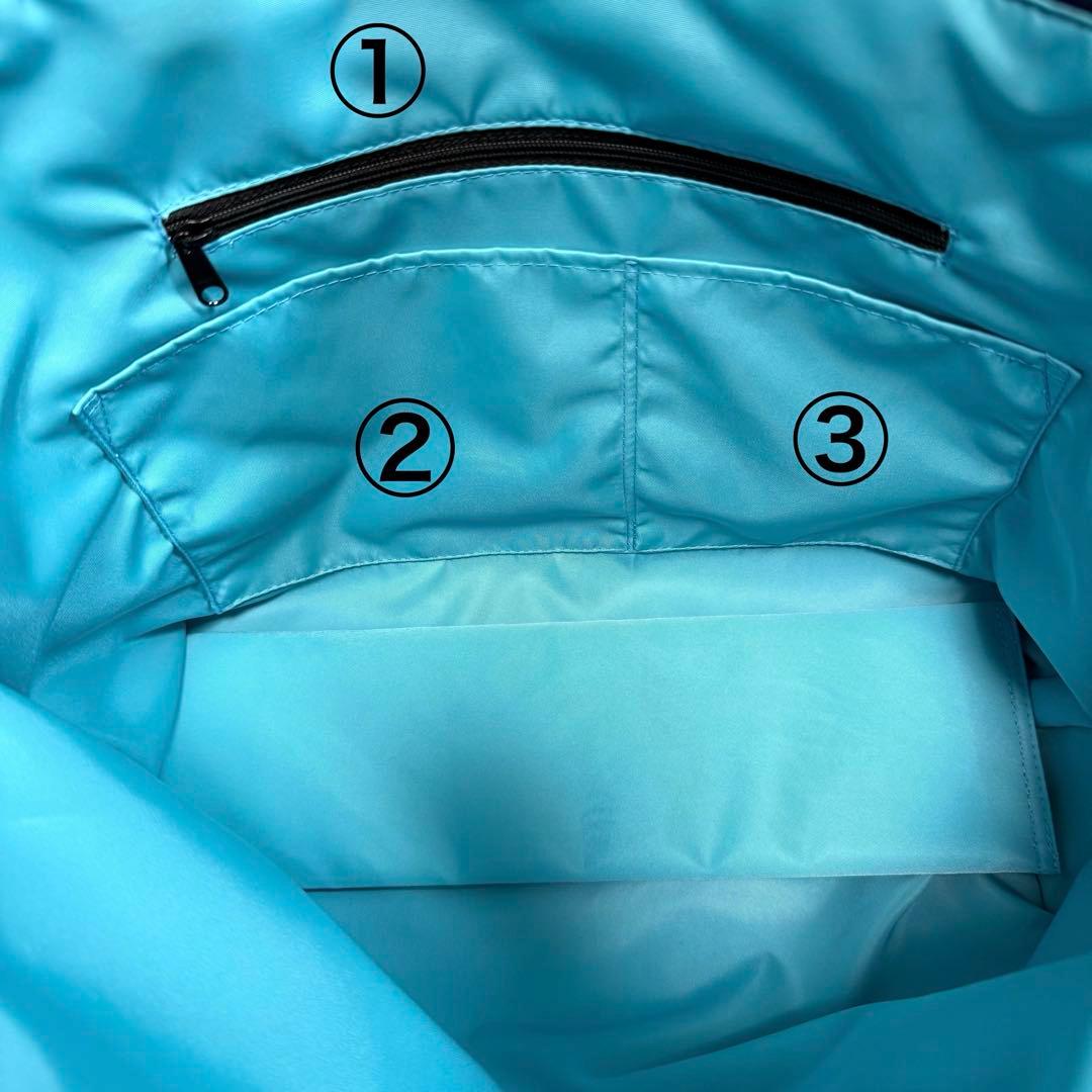 ファスナー付き 大きめ トートバッグ　デニムリメイクバッグ　リメイクデニム