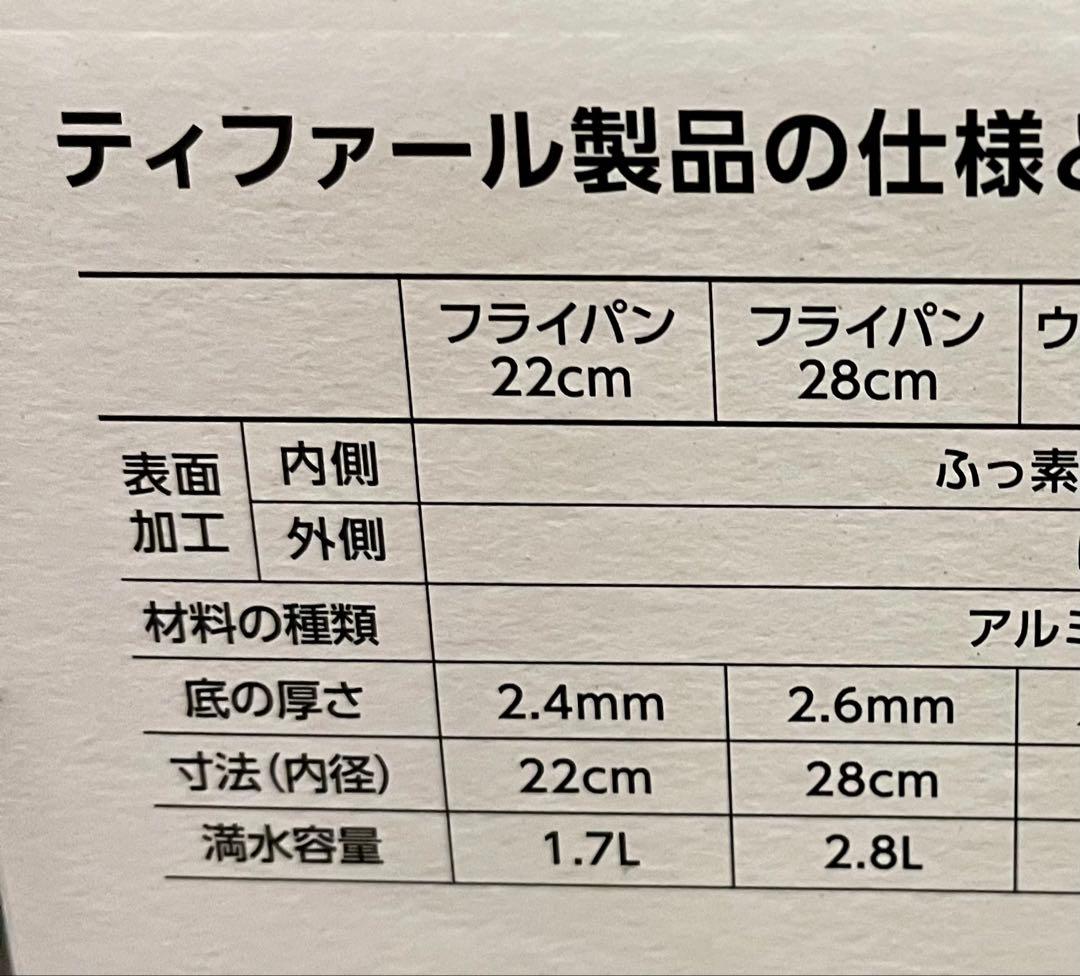 【新品】ティファール インジニオ・ネオ フライパン 22cm28cm 2点セット