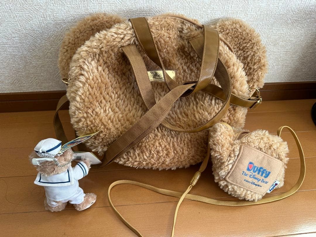 ダッフィー ファーバッグとぬいぐるみセット