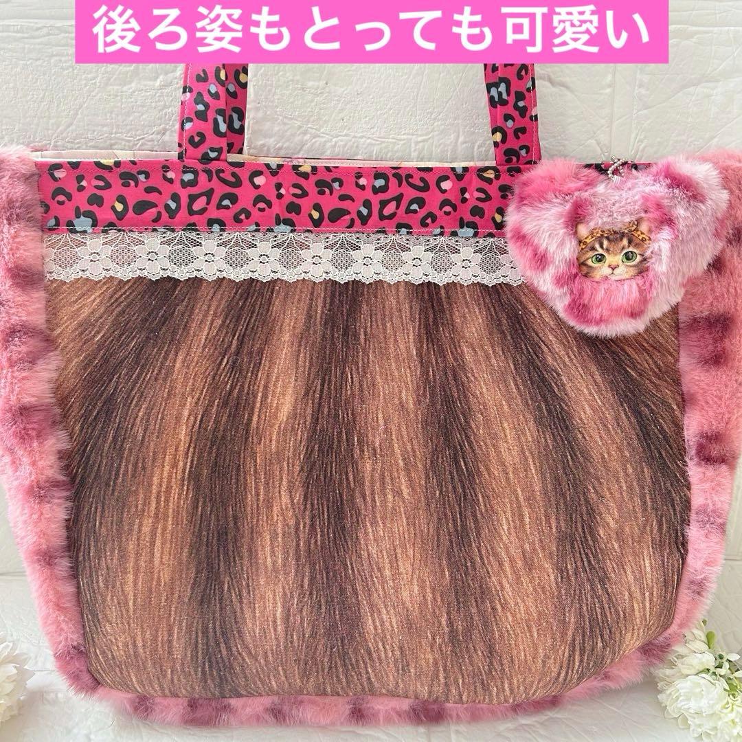 ゆ*ら様 ピンクヒョウ柄フェイクファー　超ビッグサンダー　コヤンイサムチョン　ト