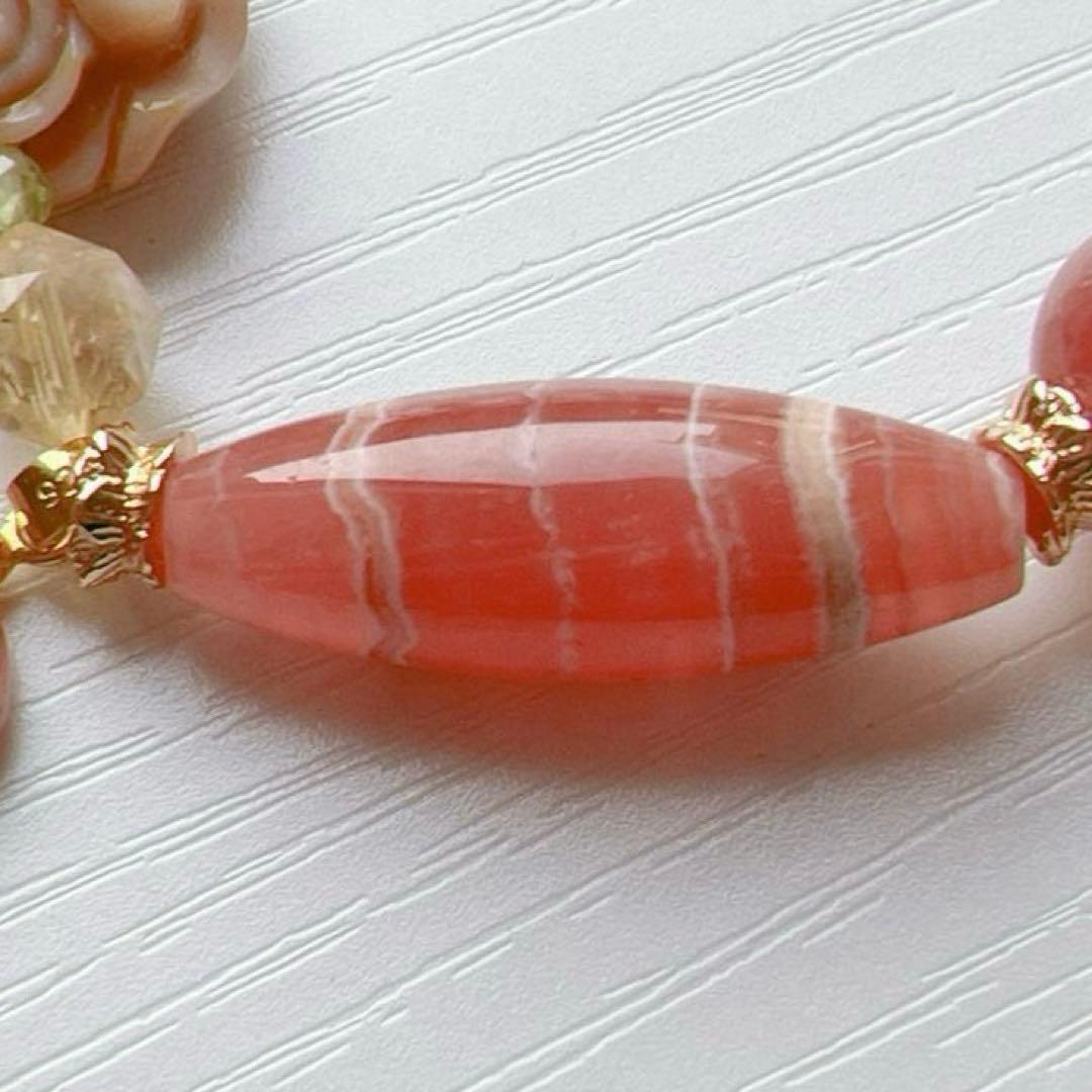 みーちゃん様♥️インカローズ ♥️バラ色の人生♥️アラシャン・高品質水晶天然石ブレス