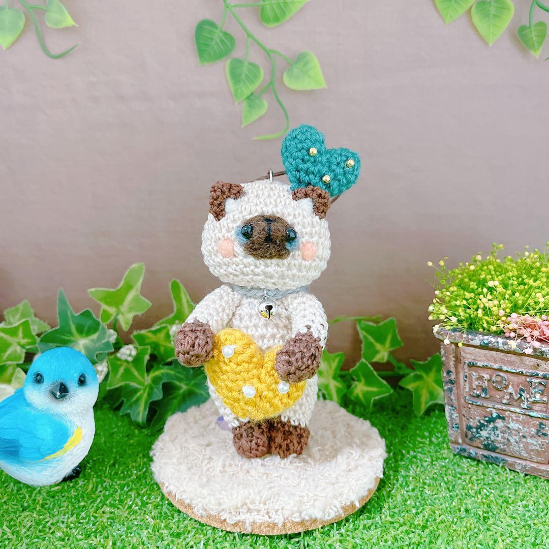 あみぐるみ　三毛猫ちゃん　コロコロおチビ　ストラップ　他２点