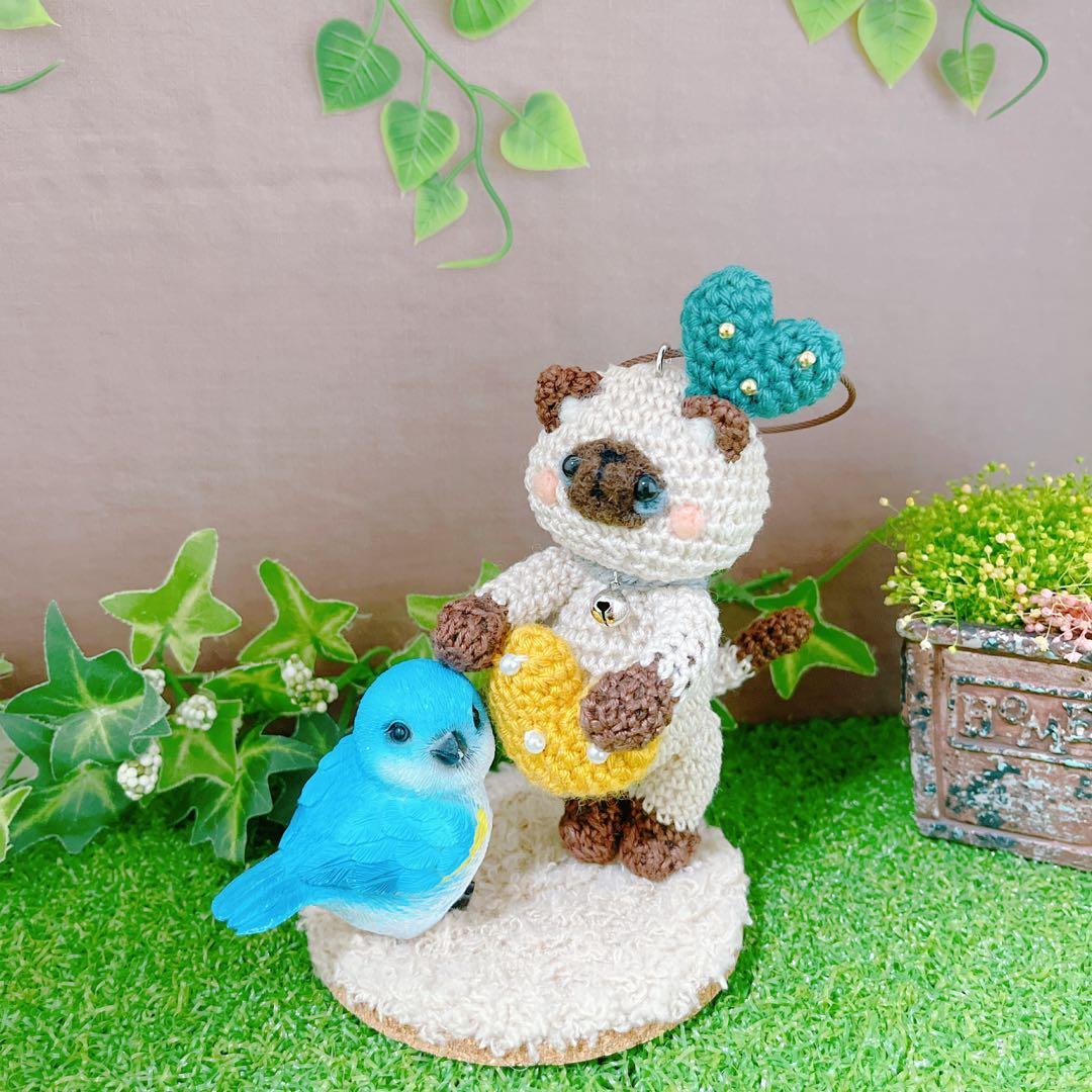 あみぐるみ　三毛猫ちゃん　コロコロおチビ　ストラップ　他２点