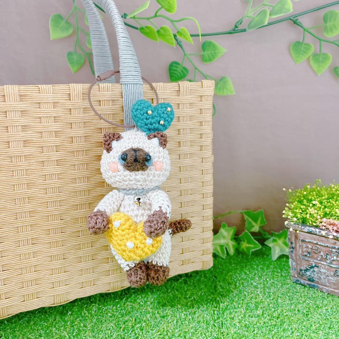 あみぐるみ　三毛猫ちゃん　コロコロおチビ　ストラップ　他２点