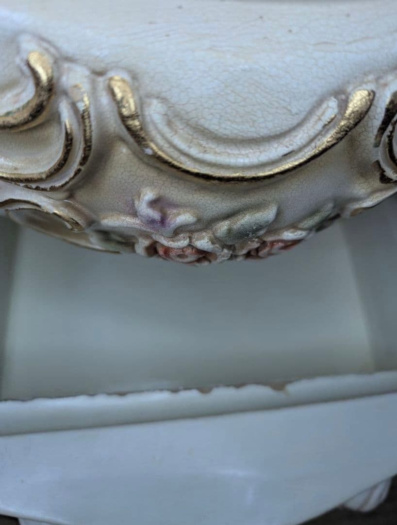 ロココ調 ドレッサー 豪華 姫系 椅子つき アンティーク 鏡台 ミラーなし