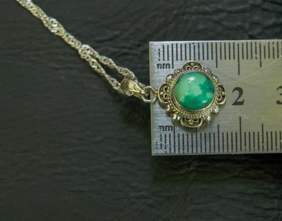 【高級】天然ターコイズ シルバー925 ネックレス インディアンジュエリー