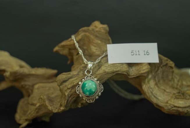 【高級】天然ターコイズ シルバー925 ネックレス インディアンジュエリー