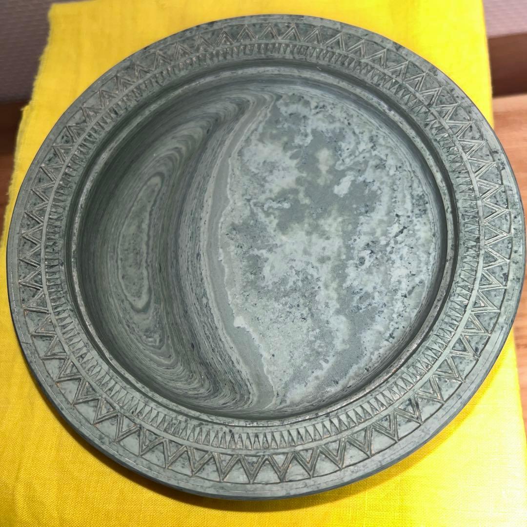 ⭕️楽渓硯　製硯者不特定　雨端古鏡紋硯　雨宮静軒の同一作品が別掲示　超絶技巧　蓋付