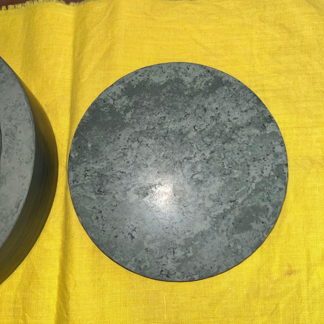 ⭕️楽渓硯　製硯者不特定　雨端古鏡紋硯　雨宮静軒の同一作品が別掲示　超絶技巧　蓋付