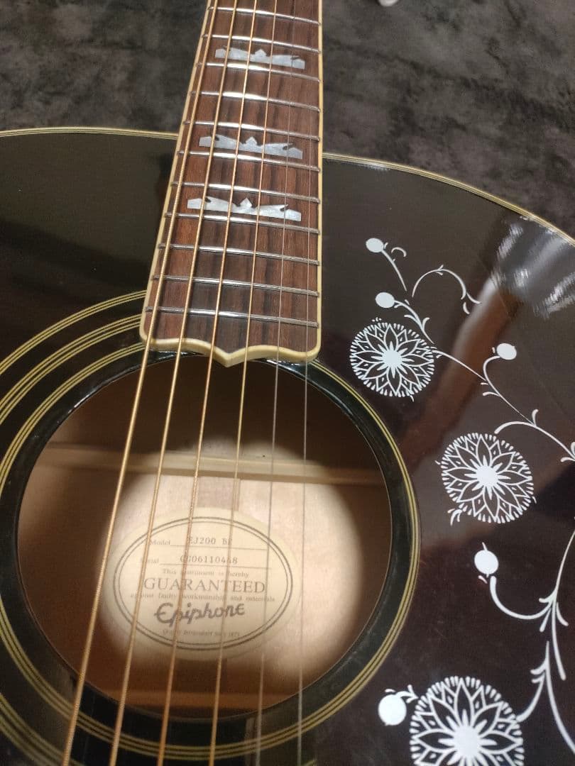 Epiphone EJ-200ブラック アコースティックギター物は美品