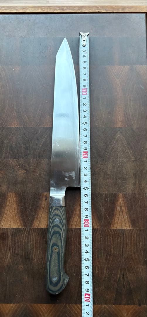 無垢　切付　牛刀　240mm 8寸包丁　全鋼　ステンレス　研ぎ済み　洋包丁