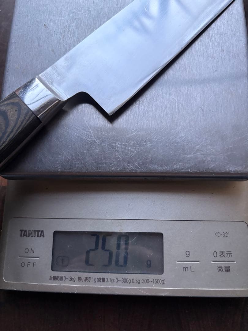 無垢　切付　牛刀　240mm 8寸包丁　全鋼　ステンレス　研ぎ済み　洋包丁