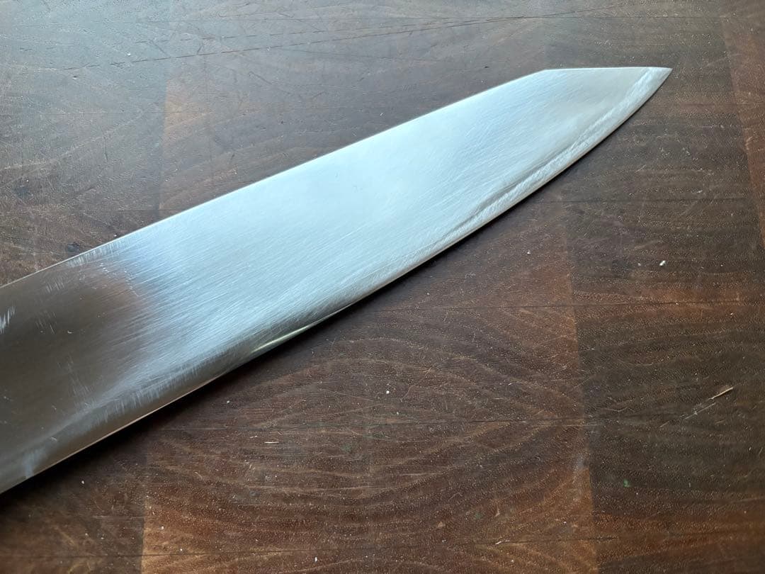 無垢　切付　牛刀　240mm 8寸包丁　全鋼　ステンレス　研ぎ済み　洋包丁