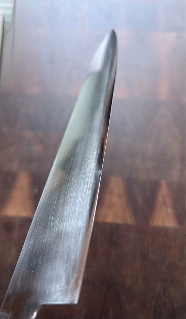 無垢　切付　牛刀　240mm 8寸包丁　全鋼　ステンレス　研ぎ済み　洋包丁