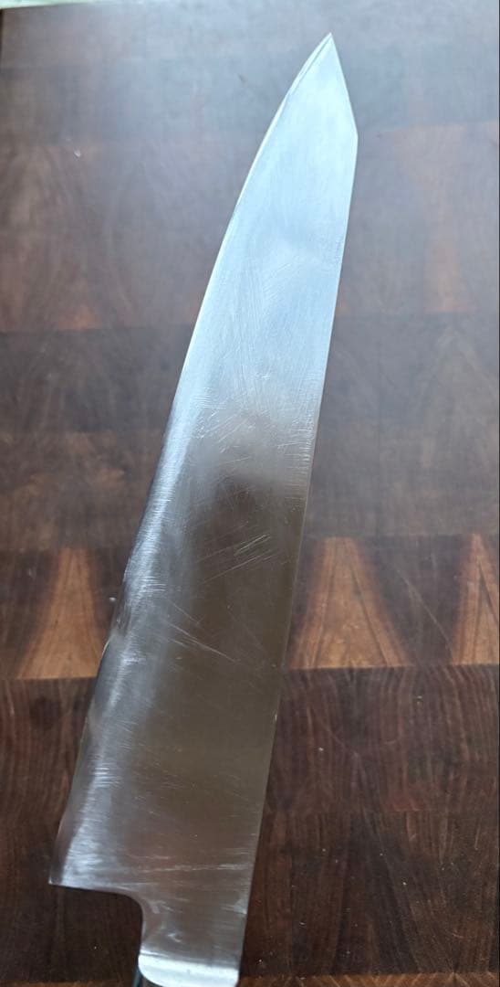 無垢　切付　牛刀　240mm 8寸包丁　全鋼　ステンレス　研ぎ済み　洋包丁