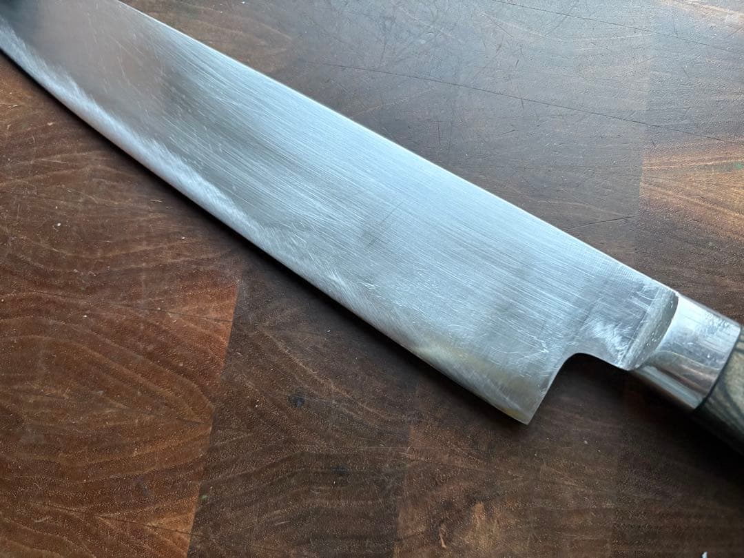 無垢　切付　牛刀　240mm 8寸包丁　全鋼　ステンレス　研ぎ済み　洋包丁