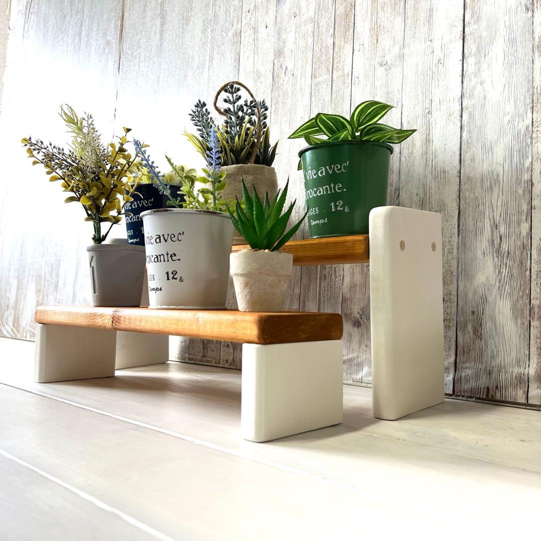 ☆ ちょら ☆様用 木製プランターラック《ラック小》白茶　9個入り