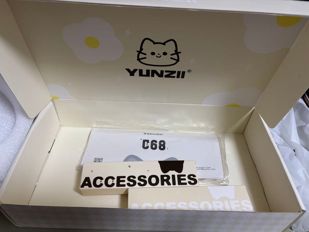 YUNZII C68 ブラウン/ミルクスイッチ