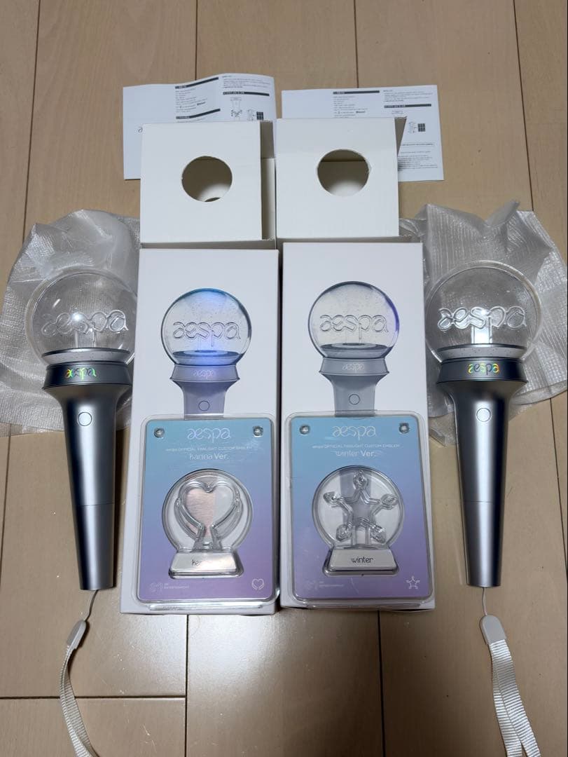 aespa ペンライト 2本セット 交換エンブレムwinter Karina