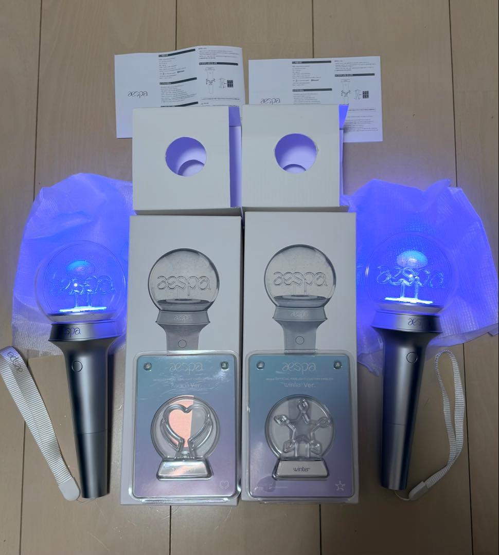 aespa ペンライト 2本セット 交換エンブレムwinter Karina