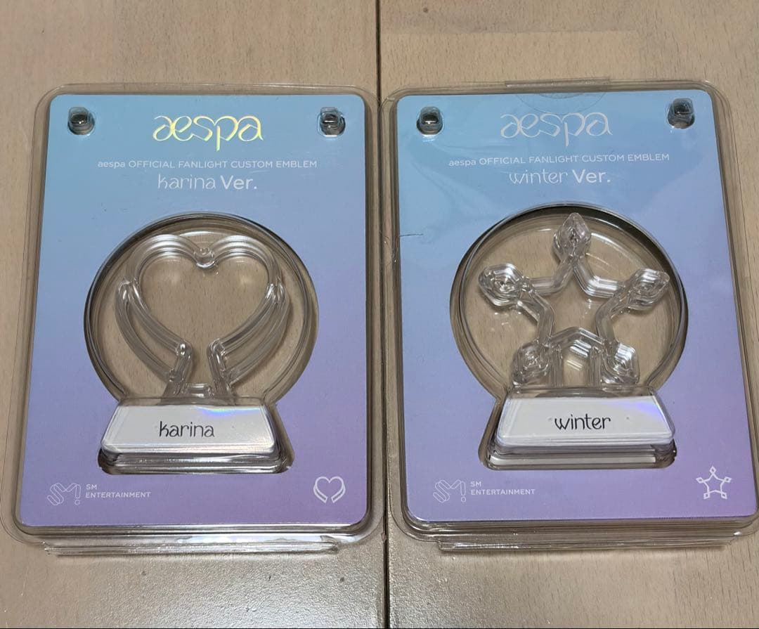 aespa ペンライト 2本セット 交換エンブレムwinter Karina
