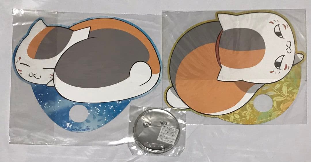 夏目友人帳 春乙女祭 夏目貴志 ニャンコ先生 缶バッジ 団扇 うちわ